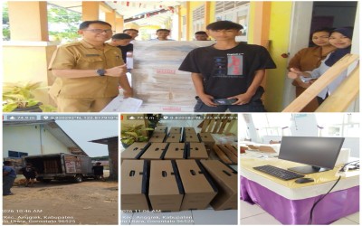 Keluarga Besar SMKN 1 Gorontalo Utara Sampaikan Terima Kasih Atas Bantuan 15 Unit Komputer All In One dari Pemprov Gorontalo