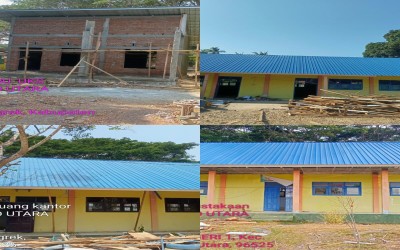 PROGRES PEMBANGUNAN REVITALISASI SMK NEGERI 1 GORONTALO UTARA CAPAI 50%, TINGKATKAN OPTIMISME PENINGKATAN MUTU SARANA PENDIDIKAN